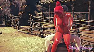 Yo, check this Gerudo girl getting fucked hard in the desert in Zelda 3d hentai!