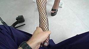 Hardcore office fun with big tits and deepthroat action