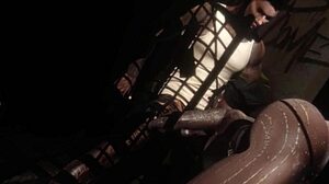 女人在等食物时被操！