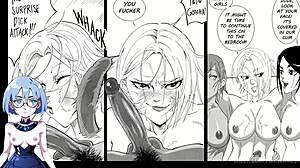 Futa and girl's night out in animated porn video