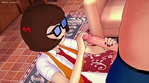 hot velma craves to ride a huge cock in adult hentai 3d version