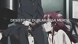 Anime babe takes two on
