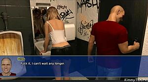 Whoa, slut pounded hard in filthy public bathroom - Kimmytoons style!