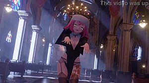 Nun-themed animated strip show video