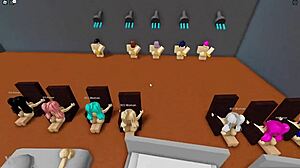 Fun with cartoon characters in Roblox game
