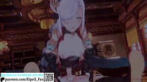 Beautiful Shenhe gets vigorously fucked in this Hentai game
