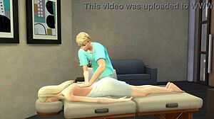 Sims 4 Nuru massage with a hot blonde babe