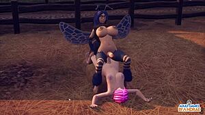 3D animated harpies mate with nymphs in a creampie-filled hentai