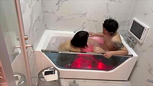 A female college student has sex with her male friend at a love hotel and cheats on her boyfriend