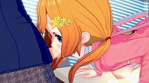 A hentai girl who cannot get enough of sucking a cock