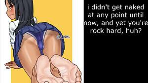 Nagatoro Hayase in a hentai JOI with foot worship and cum countdown