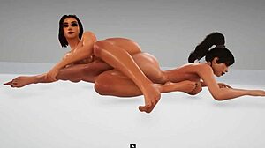 Busty babes lick each other in 3d wild life porn