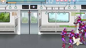 Blonde princess in erotic hentai game with magic sex