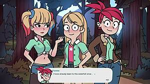 Beautiful women with great bodies in a cartoon porn movie