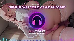Seductive whispers and innocent desires in erotic audio