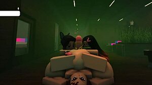 Rough Threesome with BWC in Roblox Wild Session