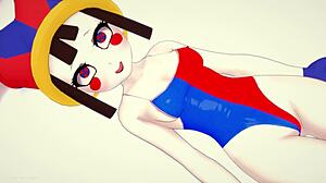 pomni in bikini fucks hard before bedtime uncensored fun