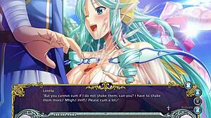 Time for Kyonyuu Fantasy 2, starting with Lorleia's scene. This young fantasy anime hentai game is heating up fast.