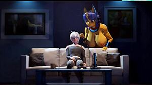 Furry and femboy characters in a hentai story at 60 frames per second