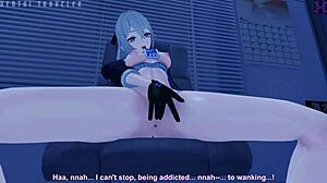 Cartoon porn with fantasy theme featuring Bronya as a subservient character
