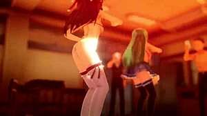Group Sex in Classroom with Cellphone Girl MMD by Krag in Wild Action