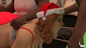 Keagan's wife enjoys Christmas feast