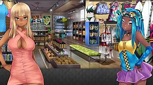 yo, huniepop 2 double date part 9 got pussy creampie action by loveskysan
