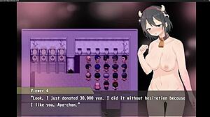 Magical girl with big breast in an exhibition game