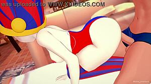 pomni in bikini fucks hard before bedtime uncensored fun