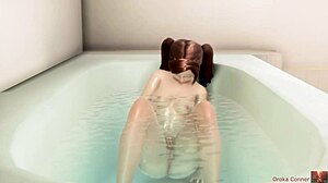 She Got Too Comfortable: Big Tits Bathtub Action Unleashed