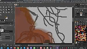 Beautiful shemale with a big dick in a hot hentai scene in the style of GIMP