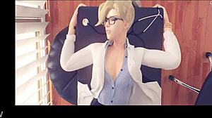 Fingering Hentai Babe in Sexy Blonde POV Masturbation Scene