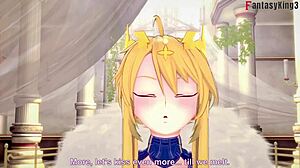 artoria pendragon giving a wild blowjob in zero stay night fantasy