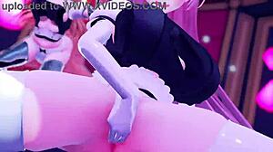 marie and hanako maid duo shine in stunning 3d cartoon anime.