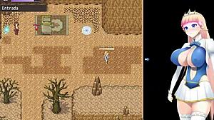 公主骑士在史诗3D战斗场景中猛骑