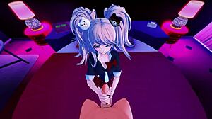 Halloween-themed anime porn with anal sex and a happy ending