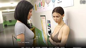 i play university of problems part 15. bath with neighbor turns cowgirl wild!