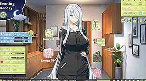 Hentai game with nun sister sucking and fingering outdoors