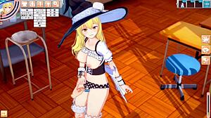 Marisa Kirisame Boobs Squeezed Hard in 3D Hentai! Touhou Project Eroge Action Awaits.