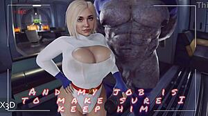 Power girl’s big tits and ass get pounded in American dad’s cock-filled DC Comics parody