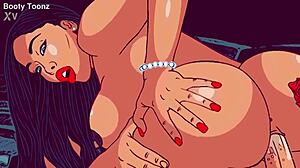 Sexy Thick Ebony Moriah Bounces Big Butt on BBC - AI Cartoon