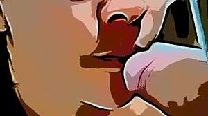 Cartoon - estagiária de férias topa sair com PROFESSOR por dinheiro e ELE GOZA NA BOCA DELA