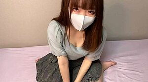 wow, japanese amateur kneeling for solo massage and intense orgasm