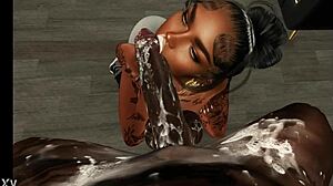 Lin jordan gives sloppy blowjob in part 2, finishing him