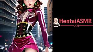 Visual Journey of Hentai Brunette on Latex Streets