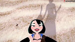 gwen gets wild on the beach with total drama sex fantasy 2