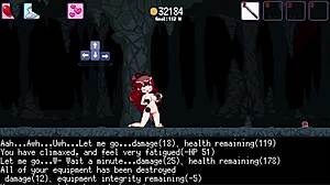 Hentai game featuring cute brunette girl having sex with enemies