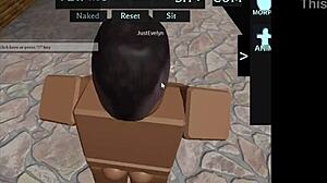 Rich anime character Romeet enjoys a big black cock in Roblox