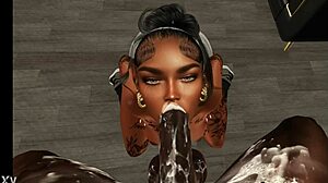 Lin Jordan 第二部给湿漉漉口交，让他射