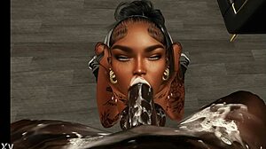 Lin Jordan 第二部给湿漉漉口交，让他射